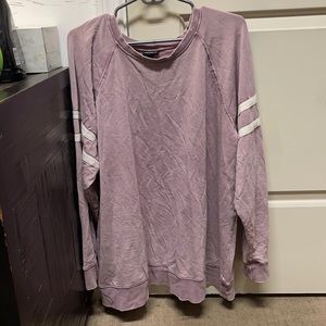 White and purple sweater | 4X | 55% cotton